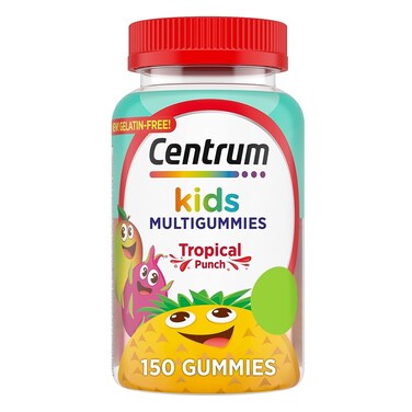 CentrumKids Multivitamin Gummies Tropical Punch Flavor Made With Natural Flavors 150 Count 150 Day Supply