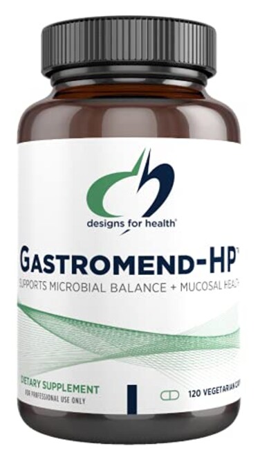 Designs for HealthGastroMend HP  Gut Health Supplements  Gut Mucosa Support with Mastic Gum  DGL Licorice  Vitamin U  May Help Occasional Bloating or Upset Stomach  Vegan 120 Capsules