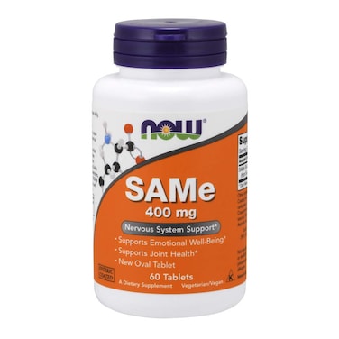 NOW Foods Supplements SAMe SAdenosylLMethionine 400 mg Nervous System Support 60 Tablets