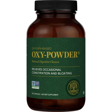 Global Healing Center OxyPowder Oxygen Based Safe and Natural Colon Cleanser and Relief from Occasional Constipation 120 CapsulesPackaging may vary