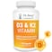 Dr Berg Vitamin D3 K2 wMCT Powder Includes 10000 IU of Vitamin D3 100 mcg MK7 Vitamin K2 Purified Bile Salts Zinc Magnesium for Ultimate Absorption K2 D3 Vitamin Supplement 120 Capsule