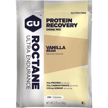 GUEnergy Roctane Ultra Endurance Protein Recovery Drink Mix GlutenFree and Kosher Dairy Recovery Support After Any Workout 10 Packets Vanilla Bean