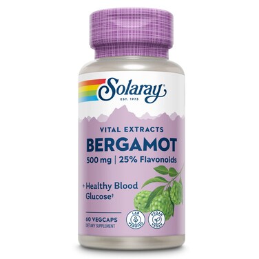 SOLARAYBergamot Advanced Formula Cardiovascular Support Fruit Extract Veg Cap BtlPlastic 500mg 60ct