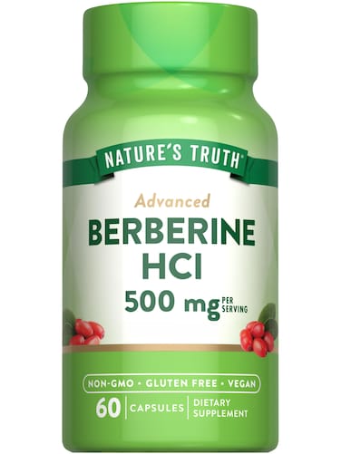 Natures Truth Berberine 500mg  60 Capsules  Vegan NonGMO and Gluten Free Supplement