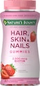 Natures Bounty Optimal Solutions Hair Skin  Nails Vitamin Gummies with Biotin 2500 mcg Strawberry 80 Count