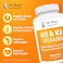 Dr Berg D3 K2 Vitamin 5000 IU wMCT Powder Includes 50 mcg MK7 Vitamin K2 Purified Bile Salts Zinc Magnesium for Ultimate Absorption K2 D3 Vitamin Supplement 60 Capsules