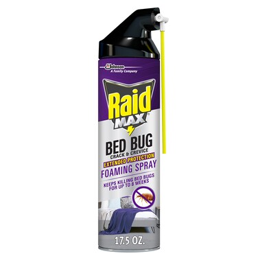 Raid Max Bed Bug Crack  Crevice Extended Protection Foaming Spray Kills Bed Bugs for up to 8 weeks on Laminated Woods and Surfaces 175 oz