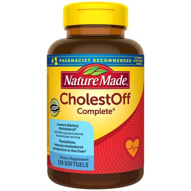 Nature Made CholestOff Complete Dietary Supplement for Heart Health Support 120 Softgels 20 Day Supply