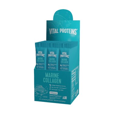 Vital ProteinsMarine Collagen WildCaught NonGMO Project Verified Unflavored Stick Packs 10g Box of 20