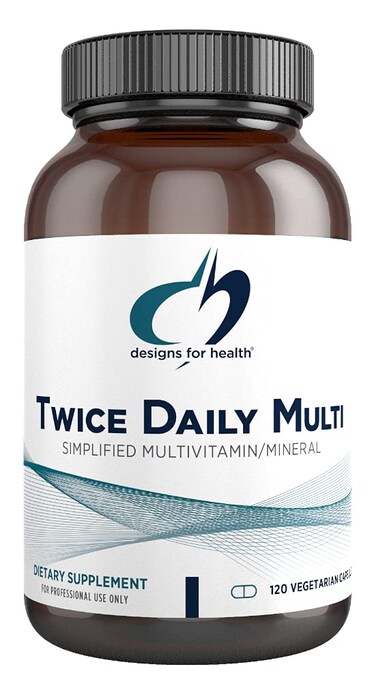 Designs for Health Methylated Multivitamin for Women  Men  Twice Daily Multimineral Supplement  Multivitamin Without Iron  Methylated B12 and Folate Vitamin C K D E  More 120 Capsules