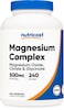 NutricostMagnesium Complex 500mg 240 Capsules  Magnesium Oxide Citrate and Glycinate  Gluten Free and NonGMO