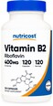 Nutricost Vitamin B2 Riboflavin 400mg 120 Capsules  Gluten Free NonGMO