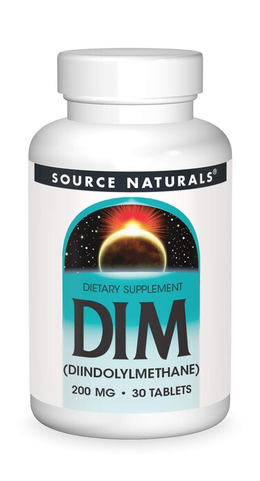 Source Naturals DIM Diindolylmethane 200mg with BioPerine Vitamin E  More  30 Tablets