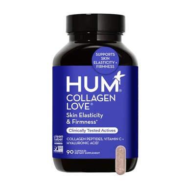 HUMCollagen Love Skin Supplement  Collagen Peptides wHyaluronic Acid  Vitamin C Supports Firm Skin  Helps Minimize Signs of Aging  Skin Supplements for Women and Men 90 Capsules