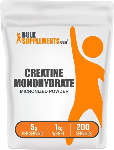 BulkSupplementscom Creatine Monohydrate Powder  Creatine Supplement Micronized Creatine 1kg Creatine Powder  Unflavored  Gluten Free 5g 5000mg per Servings 1kg 22 lbs Pack of 1