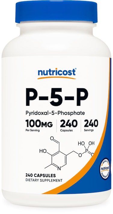 Nutricost P5P Vitamin B6 Supplement 100mg 240 Capsules Pyridoxal5Phosphate  Vegetarian Friendly NonGMO Gluten Free