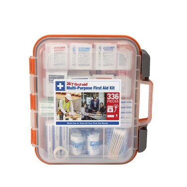 336 Piece First Aid Kit Plastic Case