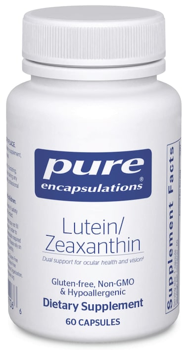 Pure Encapsulations Lutein  Zeaxanthin  Supports Overall Vision  Maintains Macular Pigment  Eye Health  Antioxidant Support  VeganFriendly  NonGMO  60 Capsules