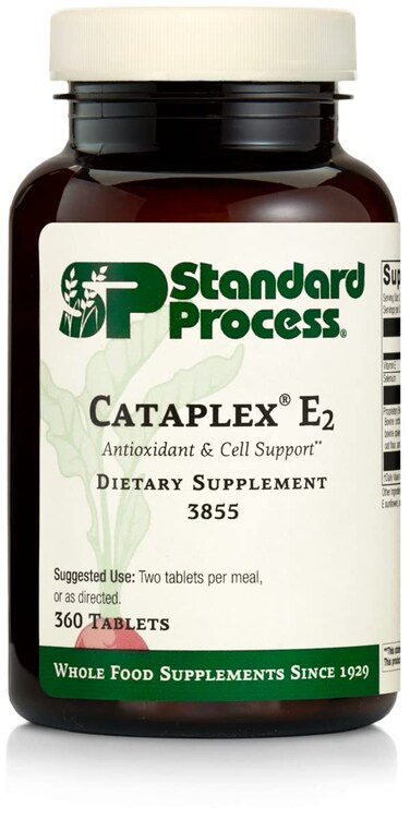 Standard Process Cataplex E2  Whole Food Heart Health and Antioxidant with DAlpha Tocopherol Vitamin E Spanish Moss Ascorbic Acid Oat Flour Inositol Selenium  360 Tablets