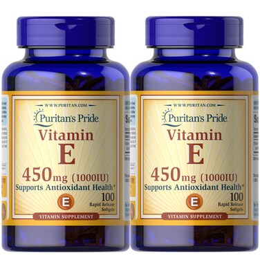 Puritans Pride Vitamin E Supports Immune Function 450 mg100 count Pack of 2  Packaging May Vary