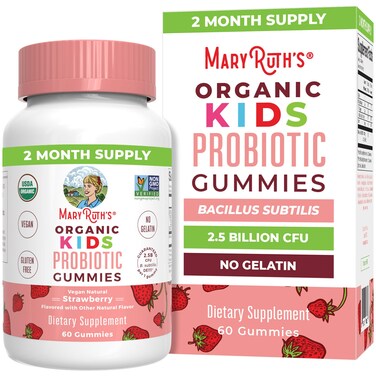 Kids Probiotics for Digestive Health  USDA Organic Probiotic Gummies  2 Month Supply  Probiotics for Kids  Immune Support  Gut Health Supplement  Vegan  NonGMO  Gluten Free  60 Count