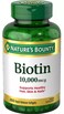 Natures Bounty Biotin 10000 mcg 250 Rapid Release Softgels