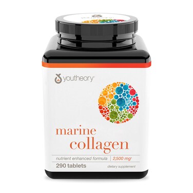 YoutheoryMarine Collagen  2500 mg Hydrolyzed Collagen  Supports Skin  FishSourced Collagen  with Vitamin C A C E B6 B12  More  Highly Digestible and Absorbable  290 Tablets
