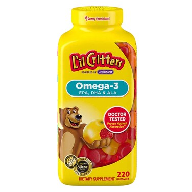 LIL CRITTERS Omega 3 EPA DHA ALA 220 Gummies