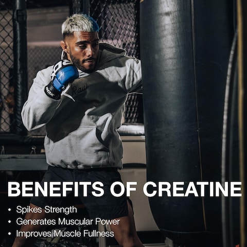 RAW Nutrition Creatine Monohydrate Powder Unflavored 30 Servings  Micronized Creatine Monohydrate Supplement for Workout Performance Build Muscle  Strength  Creatine Powder for Men  Women