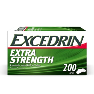 Excedrin Extra Strength Pain Relief Caplets For Headache Relief Temporarily Relieves Minor Aches And Pains Due To Headache  200 Count