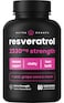 Resveratrol Supplement  Extra Strength Formula for Healthy Aging Immune Support  Heart Health  60 Vegan Capsules with TransResveratrol Green Tea Leaf Acai Berry  Grape Seed Extract