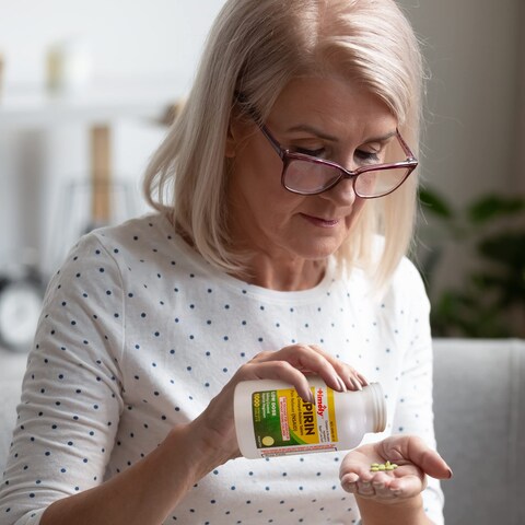 Timely  Low Dose Aspirin 81mg  1000 Tablets  Compared to the active ingredient in Bayer Low Dose  Enteric Coated Low Strength  Pain Reliever for Minor Aches and Pains Fever Reducer  Made in USA