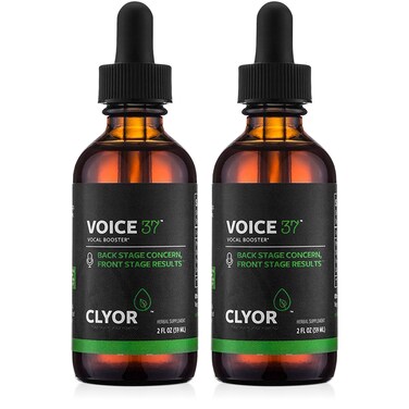Voice37  Singers Voice Remedy  2 Pack All Natural Herbal Vocal Booster Formula to Lubricate Soothe and Relieve Hoarseness Dry Itchy Throat  Enhance Singing and Speaking  2 oz  VOICE37