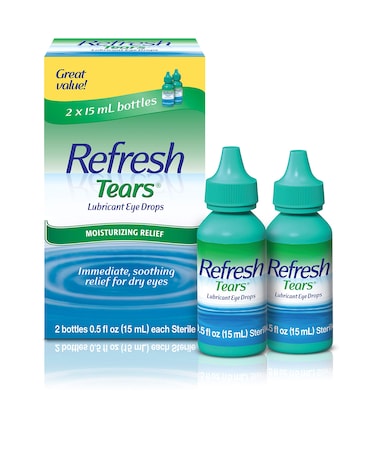 Refresh Tears Lubricant Eye Drops 2 Bottles 5 fl oz 15 ml