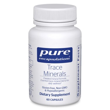 Pure Encapsulations Trace Minerals  Multimineral Supplement  Mineral Supplement  Supports Metabolism  Cellular Function  Gluten Free  Vegan  60 Capsules