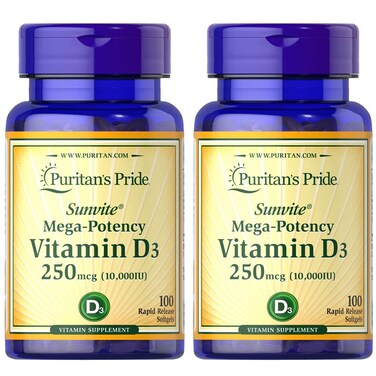 Puritans Pride Vitamin D3 10000 IU Twin Pack 200 Total Count