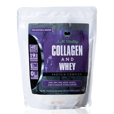Collagen and Whey Protein Powder Complex Health Supplement  Vanilla Flavor  16oz 21 Servings