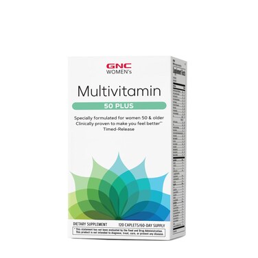 GNCWomens Multivitamin 50 Plus Supports Bone Eye Memory Brain and Skin Health with Vitamin D Calcium and B12  Helps Increase Energy Production  120 Caplets