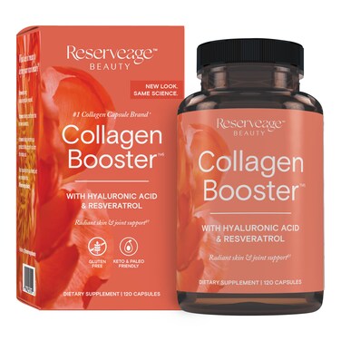 Reserveage Beauty Collagen Booster Collagen Supplement for Skin Care and Joint Health Supports Healthy Collagen Production for Men  Women 120 Capsules 60 Servings
