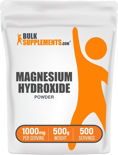 BulkSupplementscom Magnesium Hydroxide Powder  Food Grade Magnesium Hydroxide Magnesium Hydroxide Supplement  1000mg 410mg of Magnesium per Serving 500g 11 lbs Pack of 1