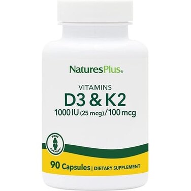 Natures Plus  Vitamin D3 1000 IUVitamin K2 100 mcg 90 vegetarian capsules
