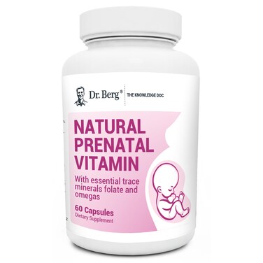 Dr Berg Natural Prenatal Vitamins for Women Pregnant Nursing Prenatal Vitamins with Folate Vitamins Minerals Omegas 11 Powerful Superfoods Womens Prenatal Multivitamin 60 Capsules