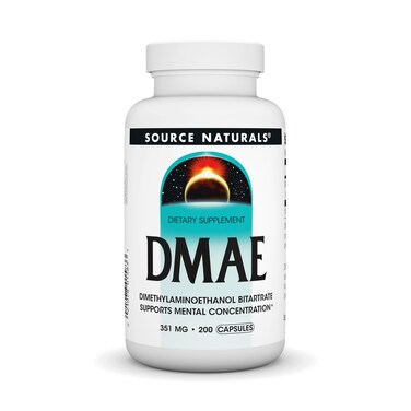 Source Naturals DMAE Dimethylaminoethanol Bitartrate  Supports Mental Concentration  200 Capsules