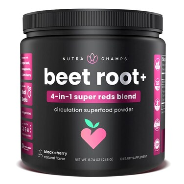 Beet Root Powder Circulation Supplement  Superfood Powder Nitric Oxide Supplement with Beetroot Juice Super Reds Powder  Grape Seed Extract  No Sugar Beet Supplement  874 Oz