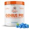Genius Pre Workout Powder Blue Raspberry  AllNatural Nootropic Preworkout  CaffeineFree Nitric Oxide Booster Supplement with Beta Alanine  Alpha GPC  No Artificial Flavors Sweeteners or Dyes