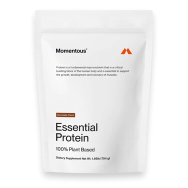MomentousEssential Vegan Protein Powder  20g Plant Based Protein  NSF Certified GlutenFree NonGMO 20 Servings for Essential Everyday Use Chocolate