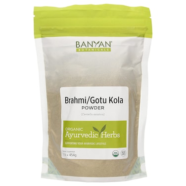 Banyan BotanicalsBrahmiGotu Kola Powder  Organic Centella Asiatica  Supports Focus Concentration Alertness and a Balanced Sense of Calm  1 lb  NonGMO Sustainably Sourced Vegan
