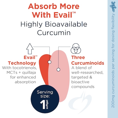 Designs for Health CurcumEvail 400  Bioavailable Turmeric Curcumin Supplements  Evail Emulsification Technology  Curcumin C3 Complex with Turmeric Oil  Vitamin E NonGMO 120 Softgels