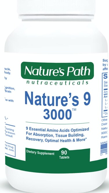 Natures 9 3000 Essential Amino Acids Supplement Best EAA Amino Acid Complex All 9 Essential Amino Acid Pills Vegan Aminos 90 Pill 1 Gram Per Tablet