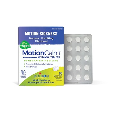 BoironMotionCalm Relief for Nausea Vomiting or Dizziness associated with Motion Sickness Due to Travel Amusement Rides and Video Games or VR  NonDrowsy  60 Count